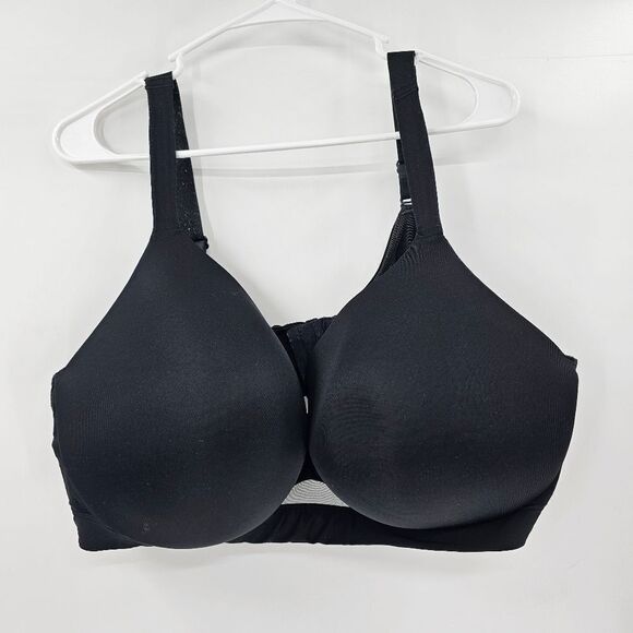 Cacique 46DDD lightly lined full coverage bra black - Picture 1 of 4